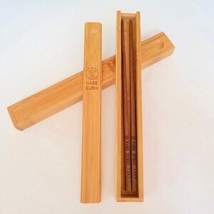 NEW Nare Sushi Bamboo Wood Natural Chopsticks Set